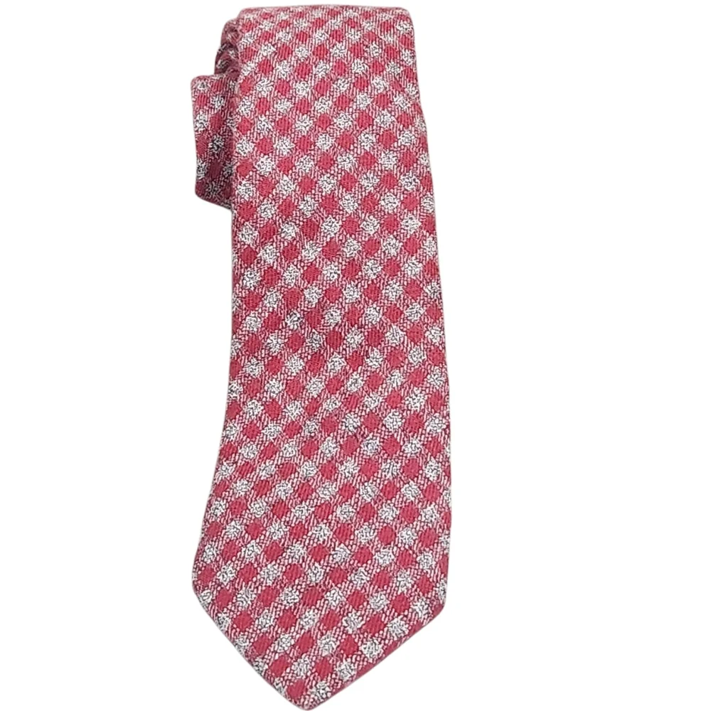 Rag & Bone Mens Skinny Cotton Checkered Neck Tie